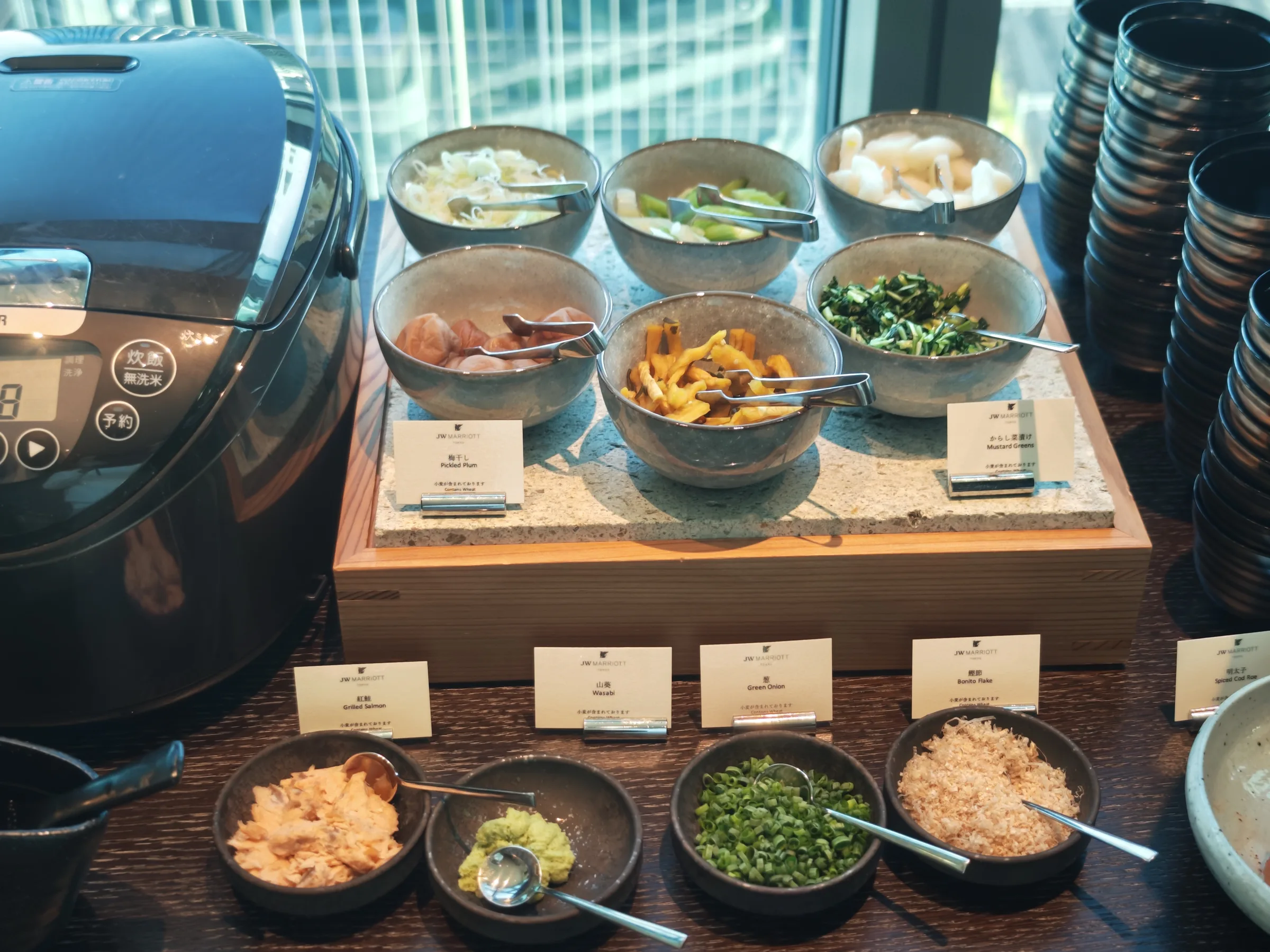 ラウンジ朝食の漬物と薬味(2025年下半期)
