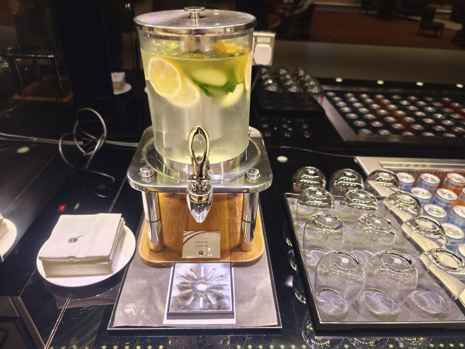 入国前ラウンジの飲み物