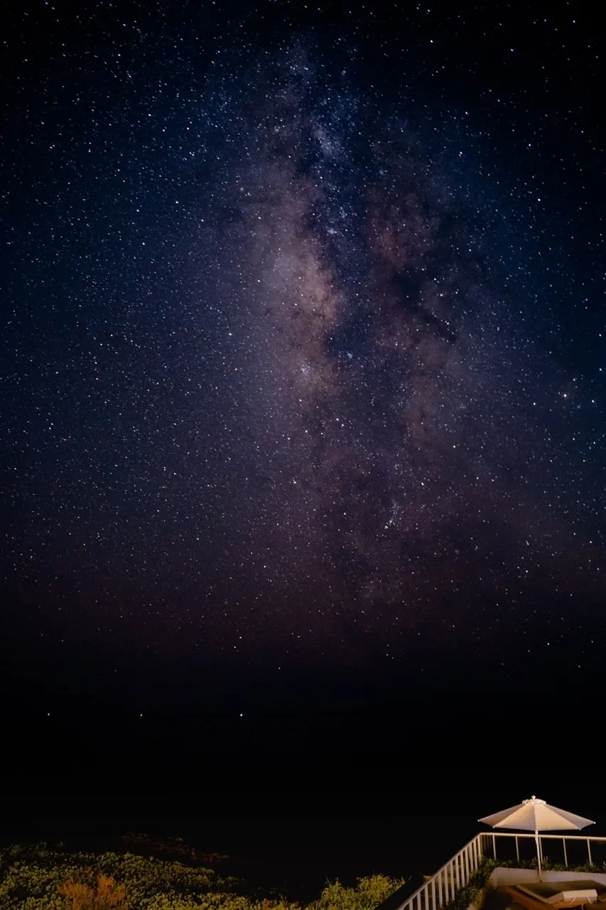 実泊時に撮影した星空。ホテル滞在そのものが非日常の時間になる