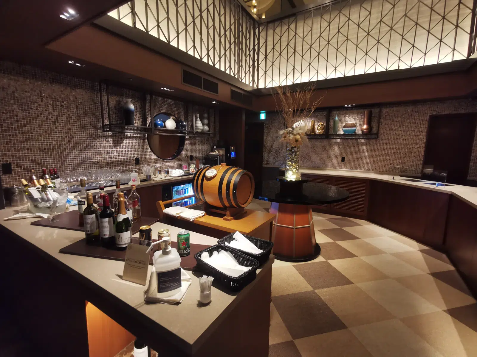 Club Loungeのフード／ドリンクエリア。