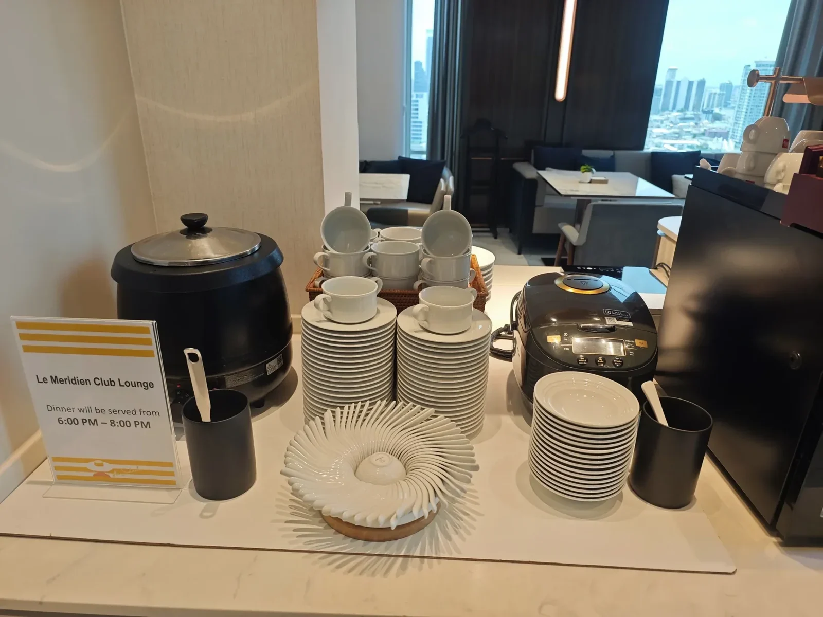 温かい飲み物のコーナー