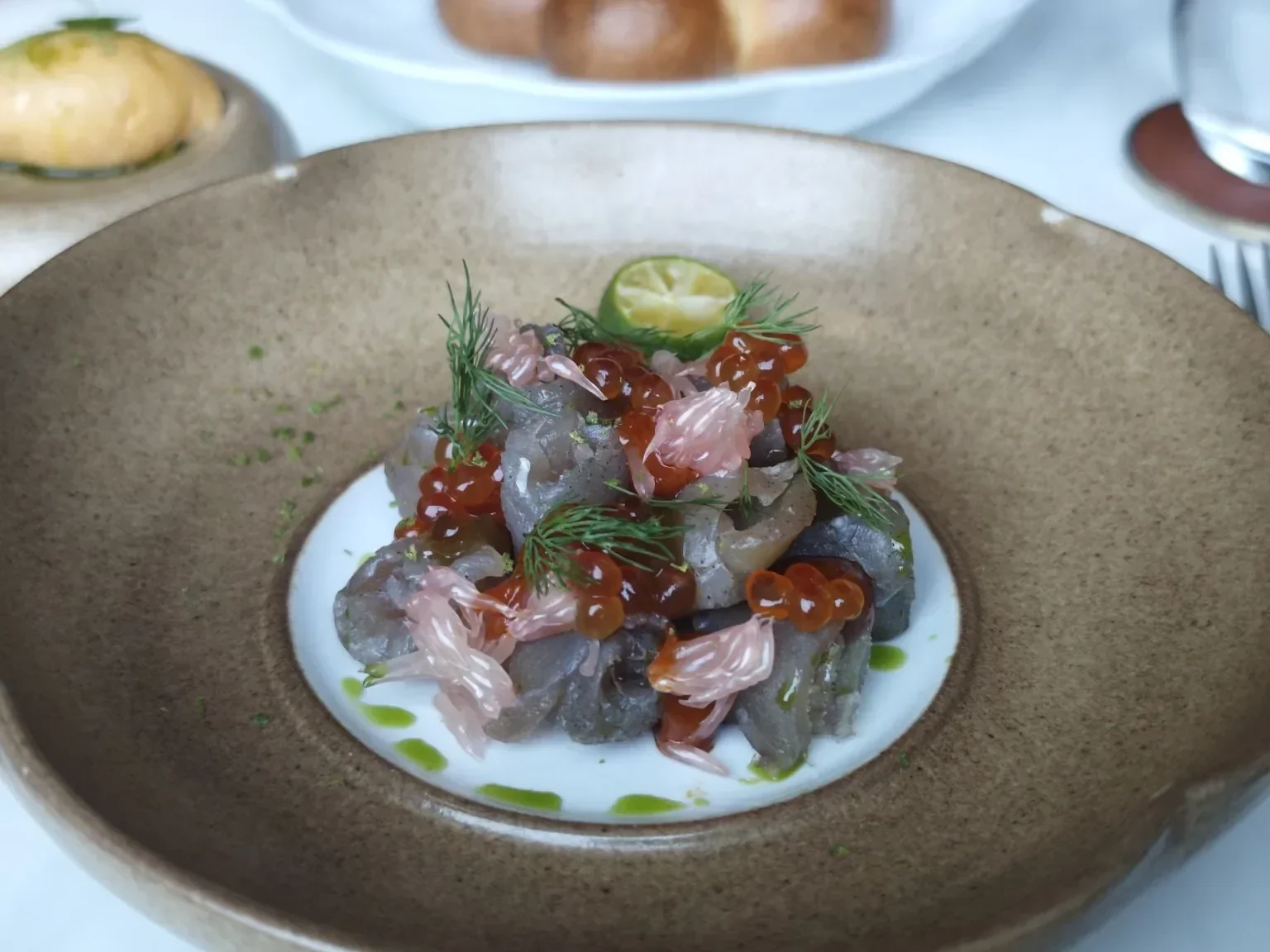 ランチでいただいた魚介料理